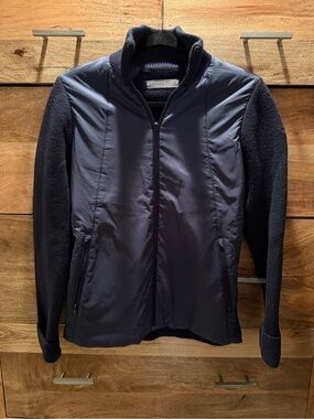 Women’s Hybrid Knit-Sleeve Icebreaker Jacket - Navy